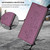 iPhone 17e / 16e Cute Cats Embossed Magnetic RFID Vegan Leather Phone Case - Violet Purple