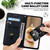 iPhone 17e / 16e Cute Cats RFID Leather Phone Case - Black