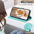 iPhone 17e / 16e Cute Cats RFID Leather Phone Case - Green