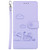 iPhone 17e / 16e Cute Cats RFID Leather Phone Case - Purple