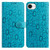iPhone 17e / 16e Daisy Embossed Leather Phone Case - Blue