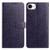 iPhone 17e / 16e Daisy Embossed Leather Phone Case - Dark Purple