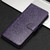 iPhone 17e / 16e Daisy Embossed Leather Phone Case - Dark Purple