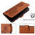 iPhone 17e / 16e Datura Flower Embossed Flip Leather Phone Case - Brown