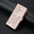 iPhone 17e / 16e Datura Flower Embossed Flip Leather Phone Case - Rose Gold