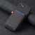 iPhone 17e / 16e Denim Texture Leather Skin Phone Case with Card Slot - Black