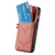 iPhone 17e / 16e Denim Texture Leather Skin Phone Case with Card Slot - Pink