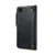 iPhone 17e / 16e Denior B01 Oil Wax Cowhide Magnetic Button Genuine Leather Case - Blue