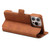 iPhone 17e / 16e Denior B07 MagSafe Detachable Leather Phone Case - Brown