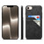 iPhone 17e / 16e Denior D09 PU Dual Card Slot Back Cover Phone Case - Black