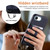 iPhone 17e / 16e Detachable Magnetic Card Bag Phone Case with Finger Ring Grip & Anti-loss Rope - Blue