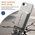 iPhone 17e / 16e Detachable Magnetic Card Bag Phone Case with Finger Ring Grip & Anti-loss Rope - Gray