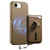 iPhone 17e / 16e Detachable Magnetic Card Bag Phone Case with Finger Ring Grip & Anti-loss Rope - Khaki