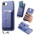 iPhone 17e / 16e Detachable Magnetic Card Bag Phone Case with Finger Ring Grip & Anti-loss Rope - Lavender