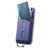 iPhone 17e / 16e Detachable Magnetic Card Bag Phone Case with Finger Ring Grip & Anti-loss Rope - Lavender