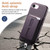 iPhone 17e / 16e Detachable Magnetic Card Bag Phone Case with Finger Ring Grip & Anti-loss Rope - Purple