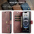 iPhone 17e / 16e DG.MING Crazy Horse Texture Detachable Magnetic Leather Phone Case - Red