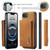 iPhone 17e / 16e DG.MING M1 Series 3-Fold Multi Card Wallet Leather Phone Case - Brown