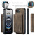 iPhone 17e / 16e DG.MING M1 Series 3-Fold Multi Card Wallet Leather Phone Case - Coffee
