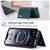 iPhone 17e / 16e DG.MING M1 Series 3-Fold Multi Card Wallet Leather Phone Case - Green