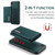 iPhone 17e / 16e DG.MING M1 Series 3-Fold Multi Card Wallet Leather Phone Case - Green