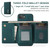 iPhone 17e / 16e DG.MING M1 Series 3-Fold Multi Card Wallet Leather Phone Case - Green