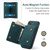 iPhone 17e / 16e DG.MING M1 Series 3-Fold Multi Card Wallet Leather Phone Case - Green