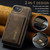 iPhone 17e / 16e DG.MING M2 Series 3-Fold Card Bag Wallet Leather Phone Case - Coffee