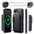 iPhone 17e / 16e DG.MING M5 Series Zip RFID Multi Card Detachable Leather Phone Case - Black