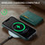 iPhone 17e / 16e DG.MING M5 Series Zip RFID Multi Card Detachable Leather Phone Case - Green