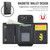 iPhone 17e / 16e DG.MING M6 Series RFID Tri-fold Card Bag Removable Leather Phone Case - Black