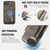 iPhone 17e / 16e DG.MING M6 Series RFID Tri-fold Card Bag Removable Leather Phone Case - Coffee