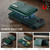 iPhone 17e / 16e DG.MING M6 Series RFID Tri-fold Card Bag Removable Leather Phone Case - Green
