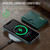 iPhone 17e / 16e DG.MING M6 Series RFID Tri-fold Card Bag Removable Leather Phone Case - Green