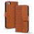 iPhone 17e / 16e Diamond Buckle Leather Phone Case with Lanyard - Brown