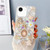 iPhone 17e / 16e Diamond Inlaid Rose PC Phone Case - White