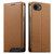 iPhone 17e / 16e Dierfeng Splicing Strong Magnetic RFID Vegan Leather Phone Case - Brown