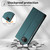 iPhone 17e / 16e Dierfeng Splicing Strong Magnetic RFID Vegan Leather Phone Case - Green