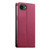 iPhone 17e / 16e Dierfeng Splicing Strong Magnetic RFID Vegan Leather Phone Case - Red