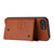iPhone 17e / 16e Double Buckle Card Slots PU + TPU Phone Case - Brown
