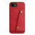 iPhone 17e / 16e Double Buckle Card Slots PU + TPU Phone Case - Red
