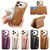 iPhone 17e / 16e Dream Wallet D Buckle Leather Back Cover Phone Case - Beige