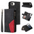 iPhone 17e / 16e Dual-color 9 Card Slots Zipper Wallet Leather Phone Case - Black