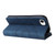 iPhone 17e / 16e Dual-color 9 Card Slots Zipper Wallet Leather Phone Case - Blue