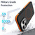 iPhone 17e / 16e Dual-Color Skin Feel MagSafe Phone Case - Black Orange