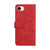 iPhone 17e / 16e Dual-color Splicing Flip Leather Phone Case - Red