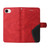 iPhone 17e / 16e Dual-color Splicing Flip Leather Phone Case - Red