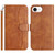 iPhone 17e / 16e Dual-Folded S-shape Leather Phone Case - Brown
