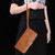 iPhone 17e / 16e Dual-Folded S-shape Leather Phone Case - Brown