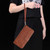 iPhone 17e / 16e Dual-Folded S-shape Leather Phone Case - Coffee